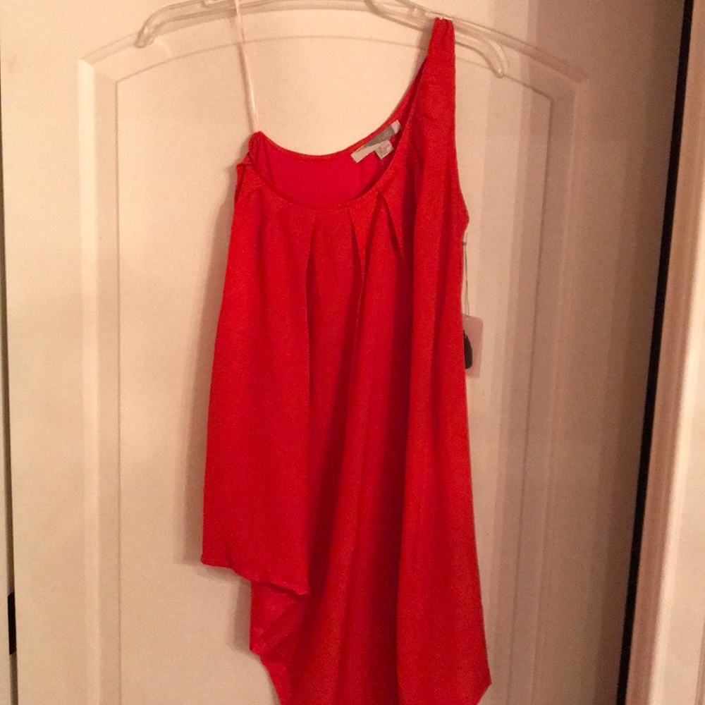 Orange asymmetrical dress